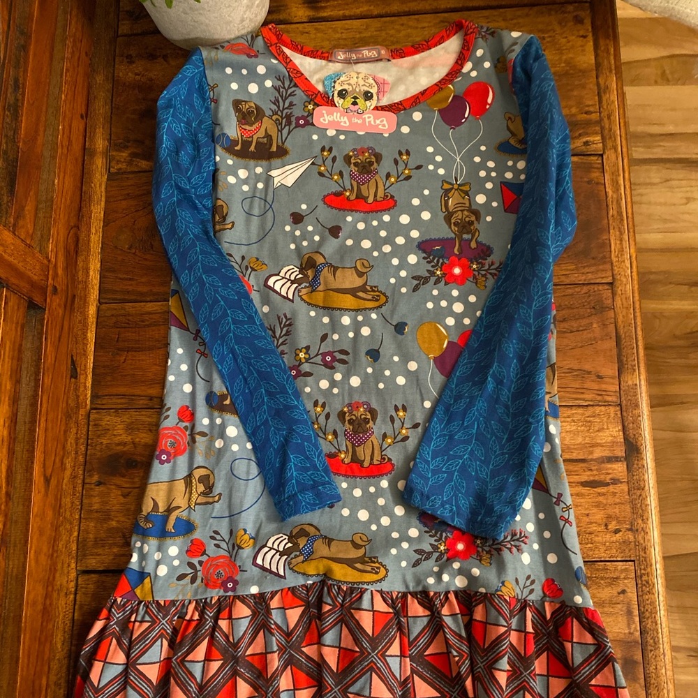 Jelly The Pug Dog Dress NWT